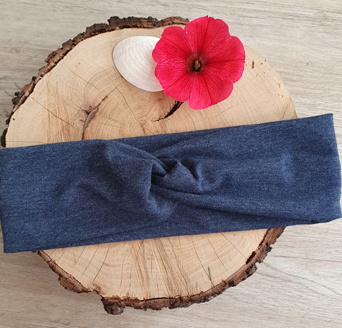 Látková čelenka se sukem elastická -jeans