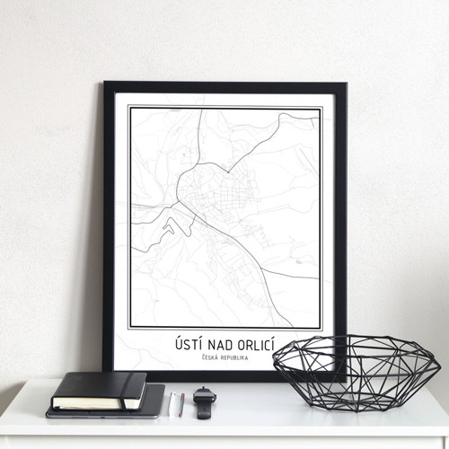 Plakát - mapa Ústí nad Orlicí