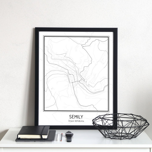 Plakát - mapa Semily — foto 1