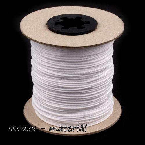 Oděvní šňůra ~ 1,5 mm ~ 5 m ~ bílá