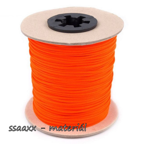 Oděvní šňůra ~ 1,5 mm ~ 5 m ~ neon oranžová