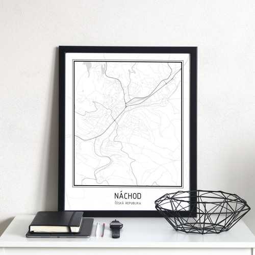 Plakát - mapa Náchod