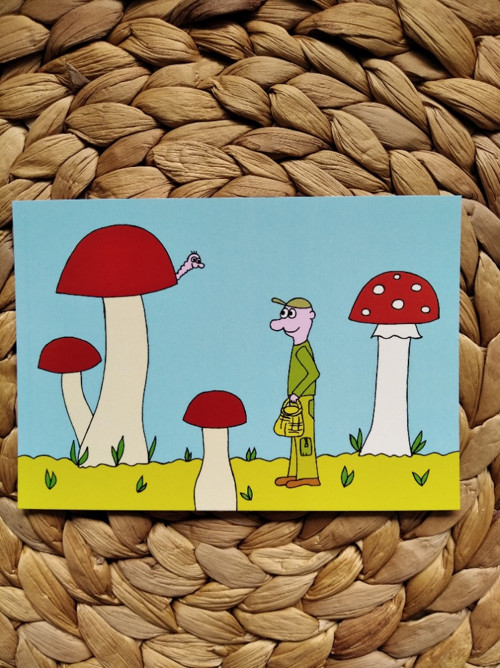 133. Pohlednice - Houby,snězte si mne