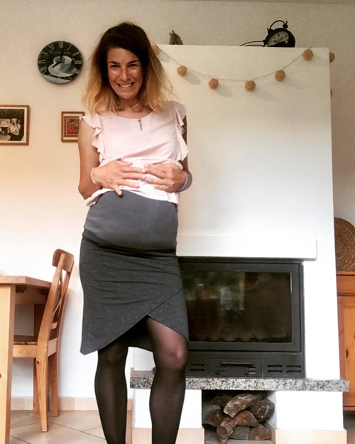 Cik cak sukně těhotenská BomBambino