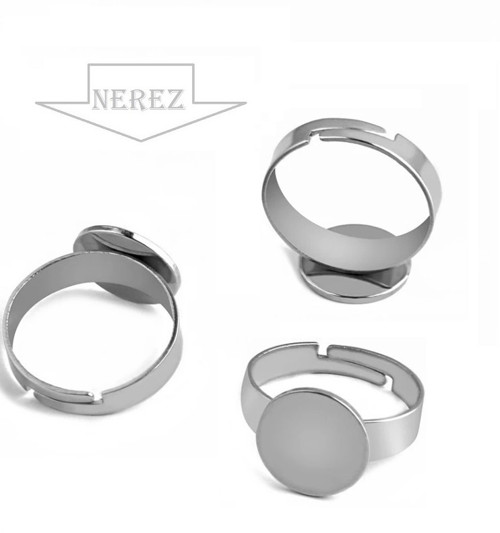 Nerez.prstýnek s ploškou 10mm-1ks