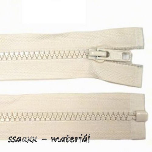 Kostěný zip bundový ~ 5 mm ~ 35 cm ~ mandlový