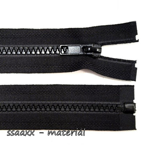 Kostěný zip bundový ~ 5 mm ~ 45 cm ~ černý