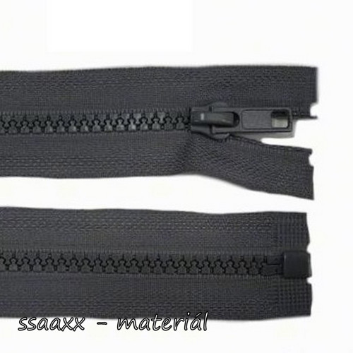 Kostěný zip bundový ~ 5 mm ~ 65 cm ~ šedý