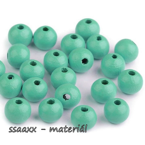 Dřevěný korálek ~ 10 mm ~ 20 ks ~ mint