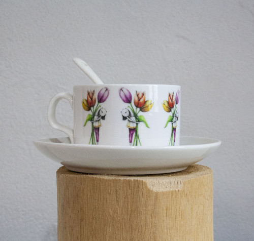 Hrnek - kávový set - tulipán — foto 1