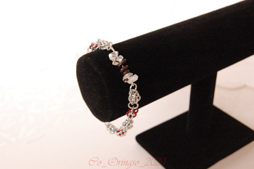 Náramek ALISTEIA II. red silver