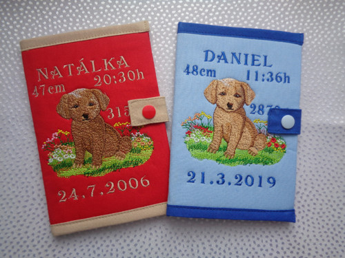 Obal na očkovací průkaz se jménem