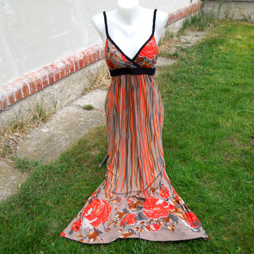 Šaty letní, lehké, elegantní, vel S, délka 145 cm