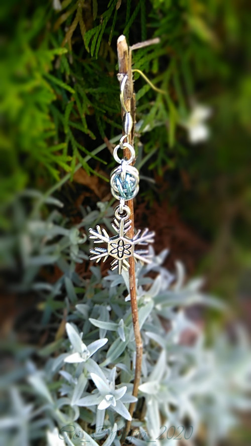 Náušnice SNOWFLAKE blue — foto 1