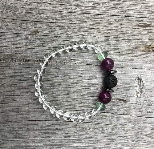 Křišťál s fluoritem — foto 1