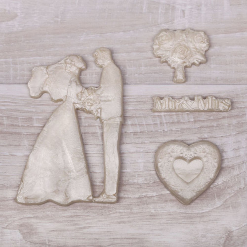 Silikonová formička pro scrapbooking, 3D svatební