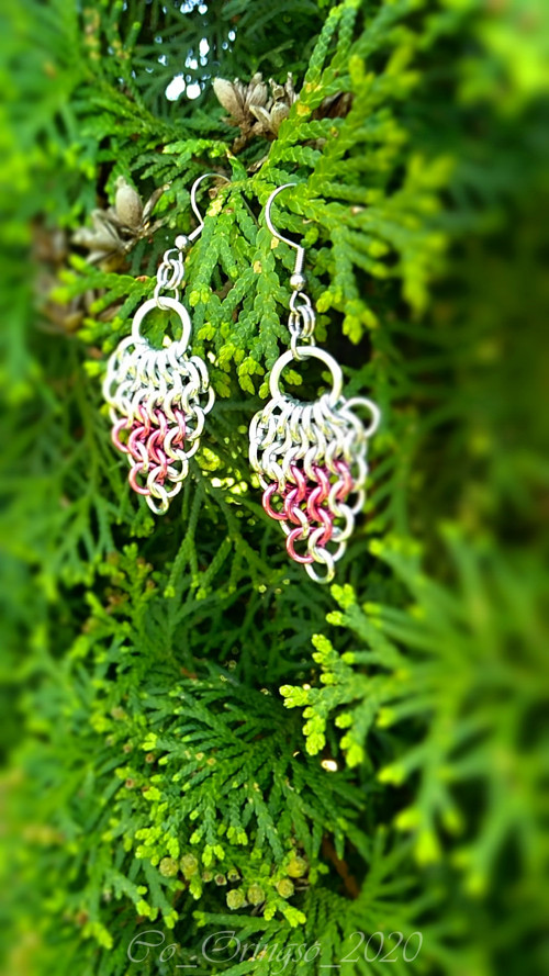 Náušnice HROZEN pink silver — foto 1