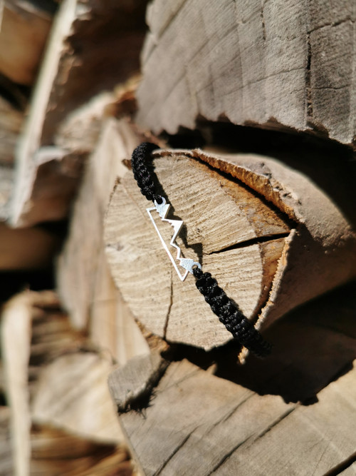 Shamballa náramek Hory - černý — foto 1