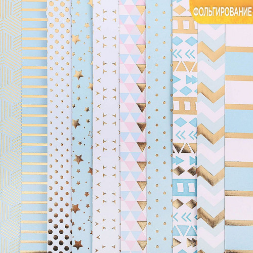 Sada zdobených papírů na scrapbooking, embosované