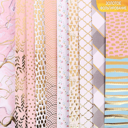 Sada zdobených papírů na scrapbooking, embosované