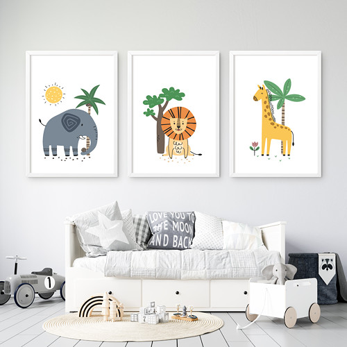 3 Plakátky pro DĚTI - Zvířátka ze ZOO