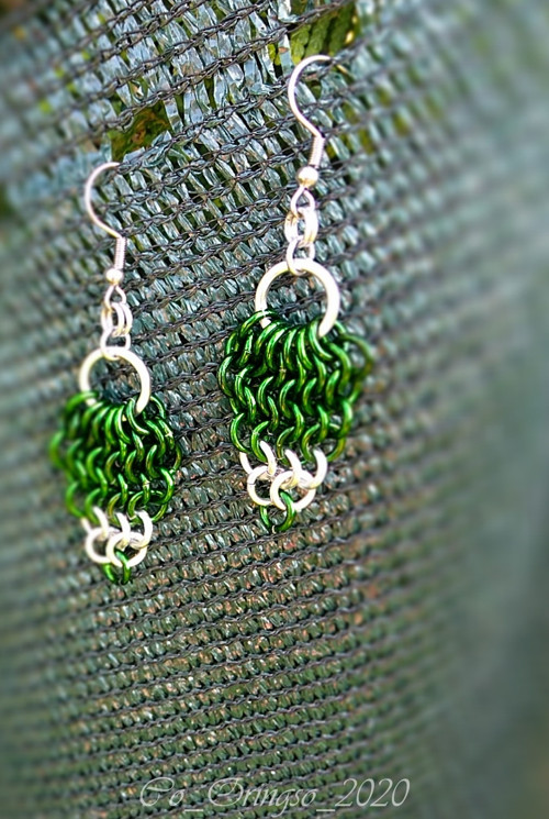 Náušnice HROZEN green silver