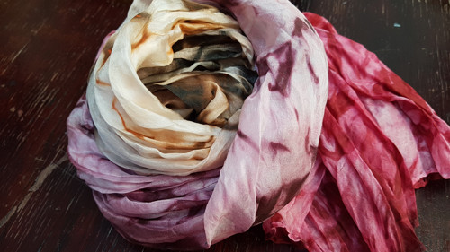 Šál Karmín rosé, med 180x90 cm