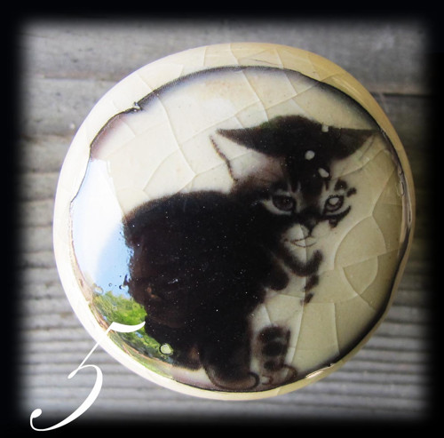Keramická úchytka č. 5 ze série Cats