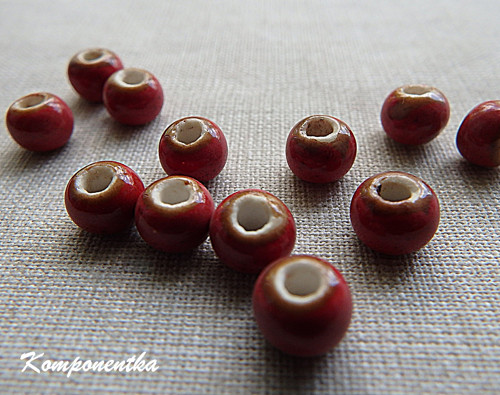 Keramické korálky 6mm 10kusů