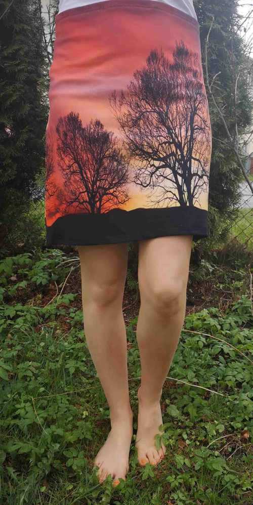 Sukně červánky a stromy vel. M — foto 1