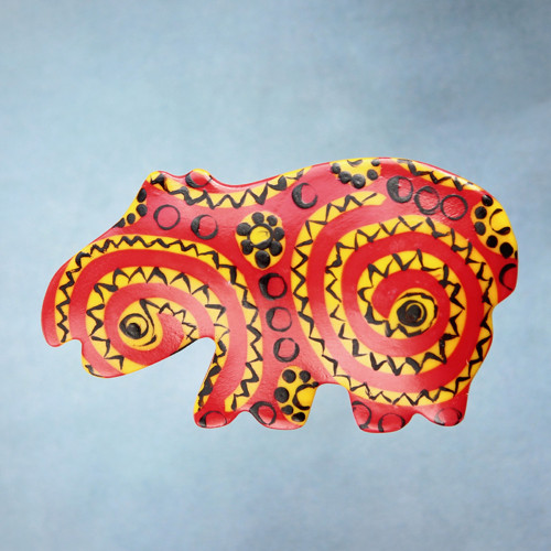 Hippo hispano, brož hroch, fimo
