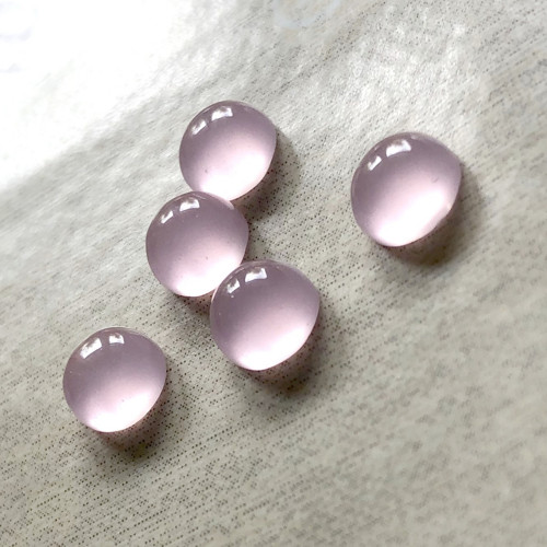 Chalcedón rose kabošon kruh 6mm