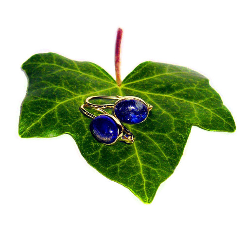 ZLATÉ náušnice EXTRA LAPIS LAZULI 10*8 — foto 1