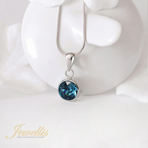 Ocelový náhrdelník s krystalem Swarovski