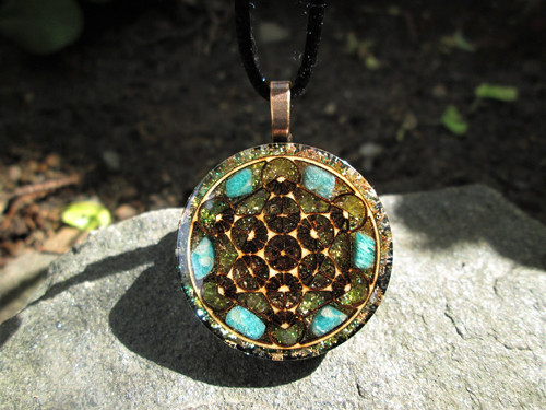 Org. šperk ,, Metatron klidu " s amazonitem — foto 1