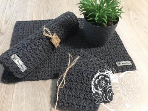 Háčkované prostírání s podtácky — foto 1