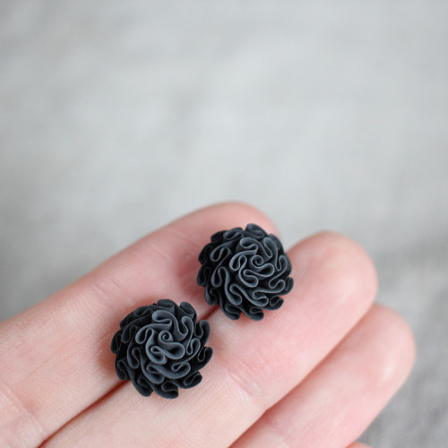 Náušnice Black antracid — foto 1