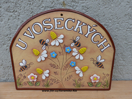 Keramická kachel pro včelaře se jménem/ na obj