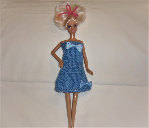 Barbie - modré šatičky s mašličkou