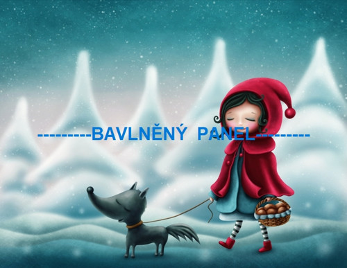 Bavlněný panel Červená karkulka 26x35 cm - skladem