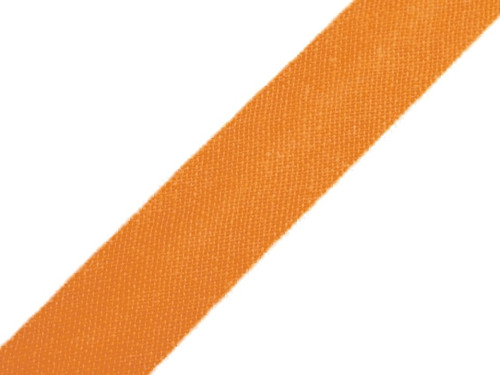 Šikmý bavlněný proužek 14 mm (1m) - oranžová