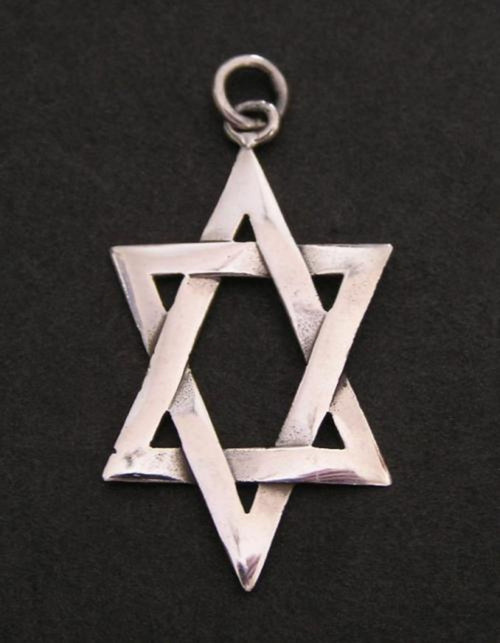 Nerovnostranný hexagram - stříbrný přívěsek