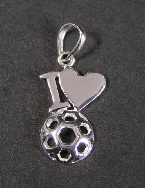 I love football - stříbrný přívěsek