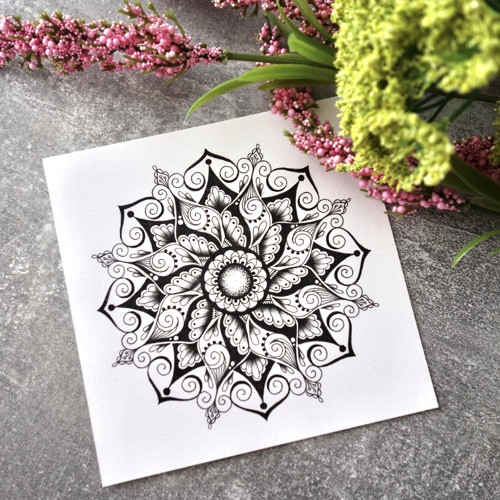 Indiánské léto, mandala, originál kresby