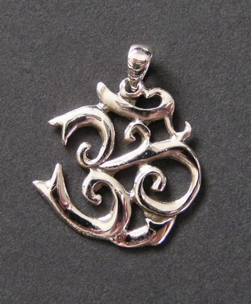 Symbol ÓM - varianta 3 - stříbrný přívěsek