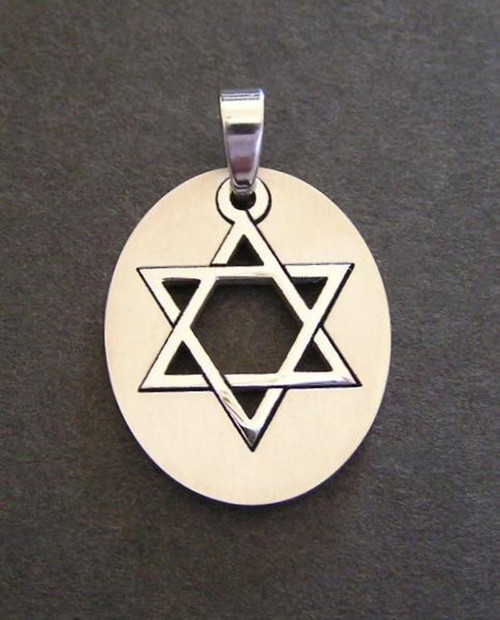 Hexagram - ocelový přívěsek — foto 1