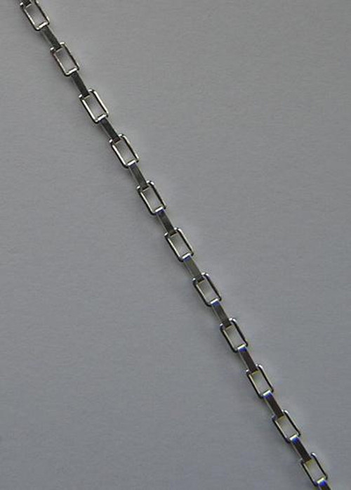 Stříbrný řetízek - hranatý - 38cm