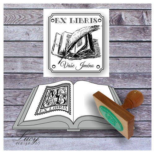 Ex libris razítko na knihy s vlastním jménem