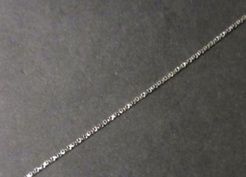Slabý třpytivý řetízek - rhodiované stříbro - 50cm