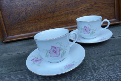 Květy růžové...šapo, československý porcelán